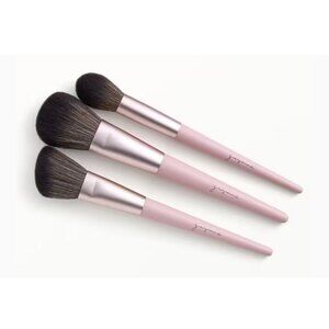 Jazmine Beauty Complexion Brush Set Trio 3-Piece Makeup Brushes Pink NEW